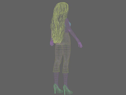 Basic Beautiful girl V38162 3D Model
