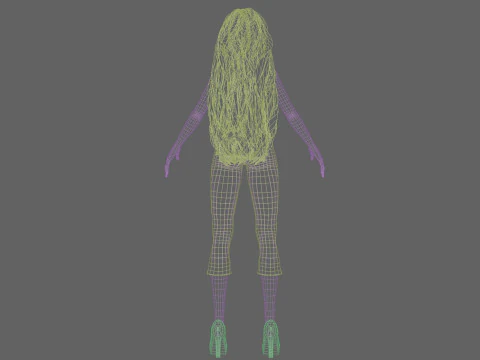 Basic Beautiful girl V38162 3D Model