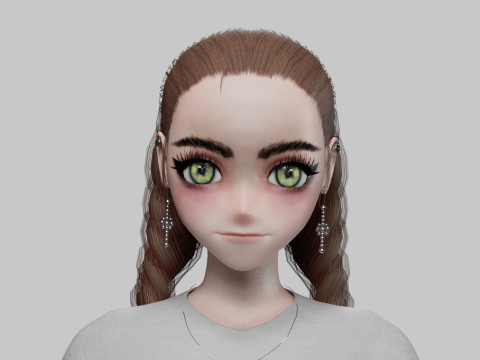 Basic classic girl V28222 3D 模型