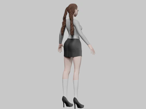 Basic classic girl V28222 3D Model