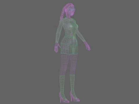 Basic classic girl V28222 3D Model