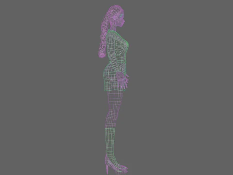 Basic classic girl V28222 3D Model