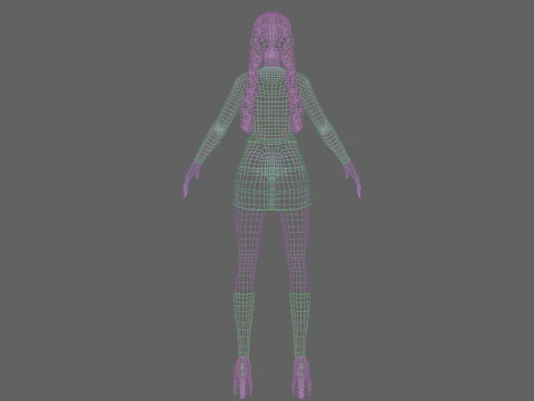 Basic classic girl V28222 3D Model