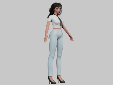 Basic cool girl V32006 Modelo 3D