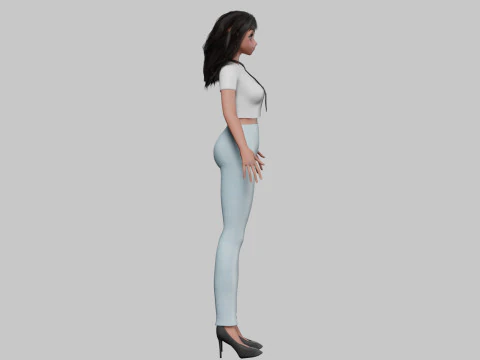 Basic cool girl V32006 3D Model