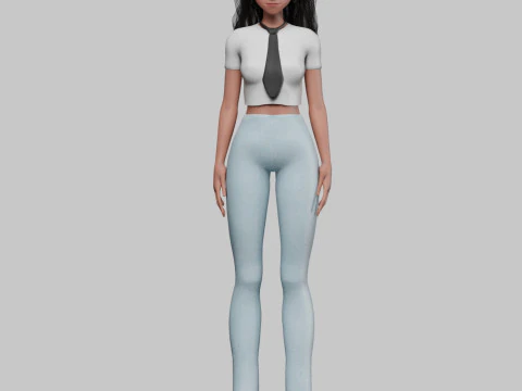 Basic cool girl V32006 3D Model