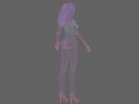 Basic cool girl V32006 3D Model