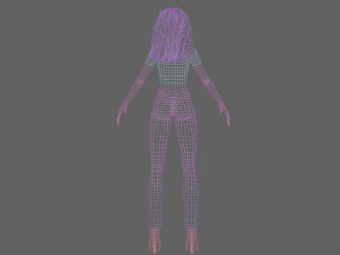 Basic cool girl V32006 3D Model