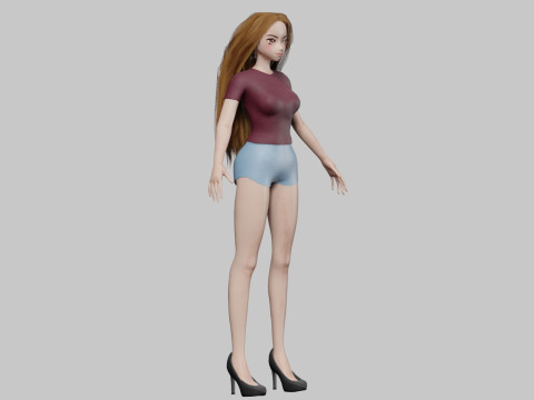 Basic cute girl V31959 3Dモデル