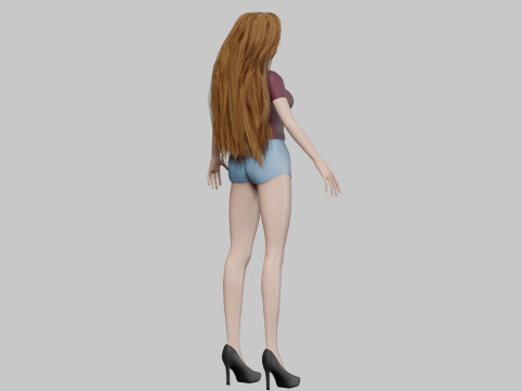 Basic cute girl V31959 3Dモデル