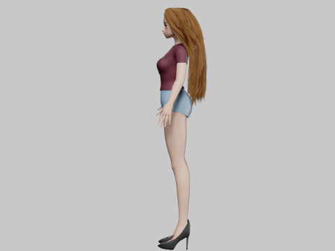 Basic cute girl V31959 3Dモデル