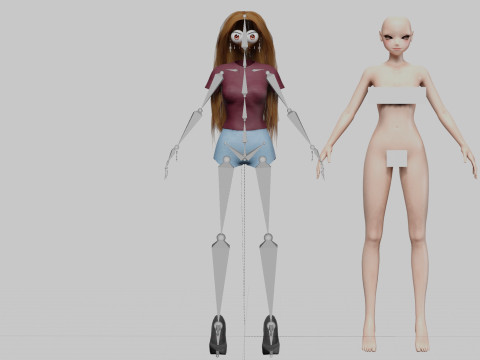 Basic cute girl V31959 3Dモデル