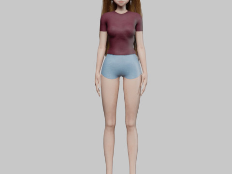 Basic cute girl V31959 3Dモデル