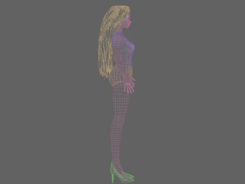 Basic cute girl V31959 3D Model