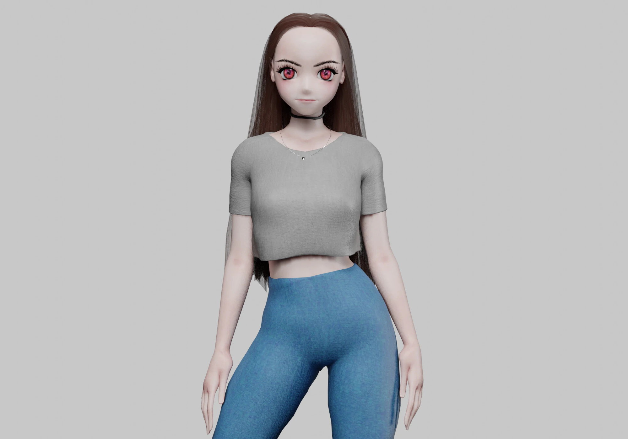 Basic Standard girl V27774 3D Model .c4d .max .obj .3ds .fbx .stl .blend 