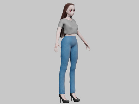Basic Standard girl V27774 Modello 3D