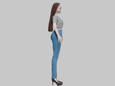 Basic Standard girl V27774 3D Model