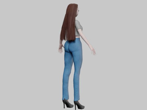 Basic Standard girl V27774 Modello 3D