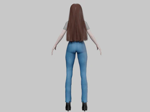 Basic Standard girl V27774 3D Model