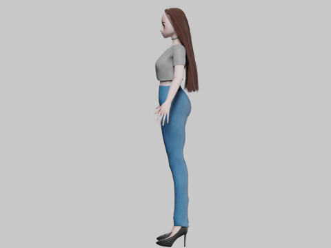 Basic Standard girl V27774 Modello 3D