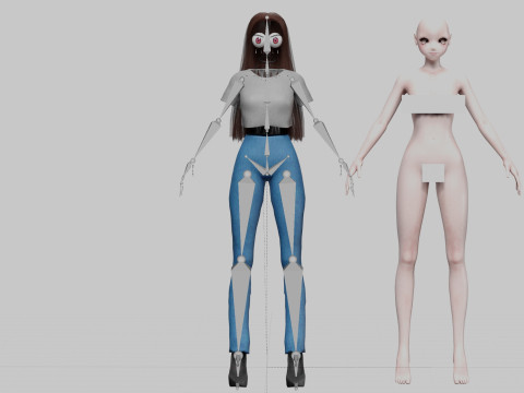 Basic Standard girl V27774 Modello 3D