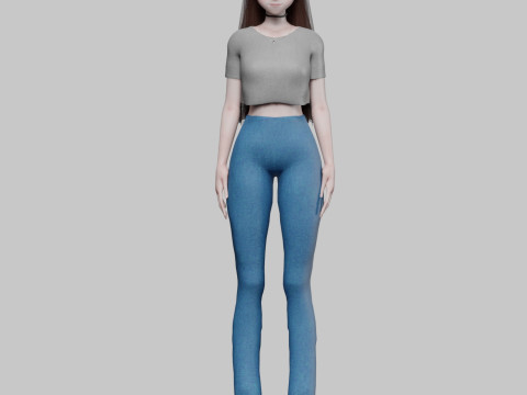 Basic Standard girl V27774 Modello 3D