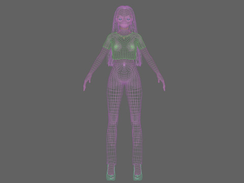 Basic Standard girl V27774 Modello 3D