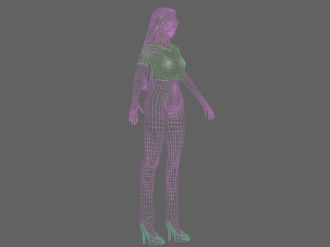 Basic Standard girl V27774 Modello 3D