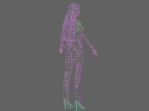 Basic Standard girl V27774 Modello 3D