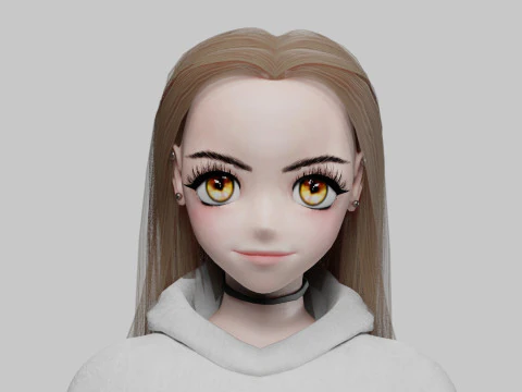 बेसिक प्यारी लड़की V32401 3D मॉडल