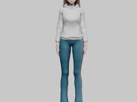Basic sweet girl V32401 3D Model