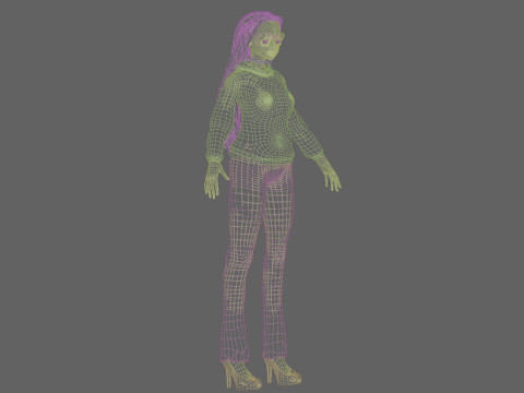Basic sweet girl V32401 3D Model