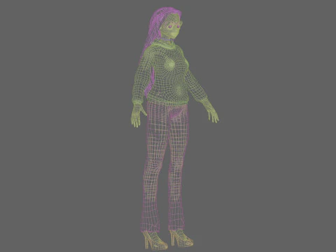 बेसिक प्यारी लड़की V32401 3D मॉडल