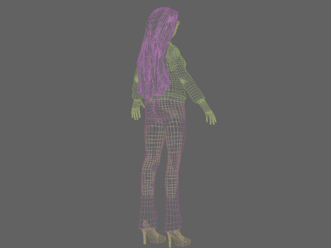 Basic sweet girl V32401 3D Model