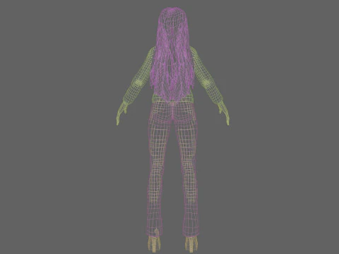 बेसिक प्यारी लड़की V32401 3D मॉडल