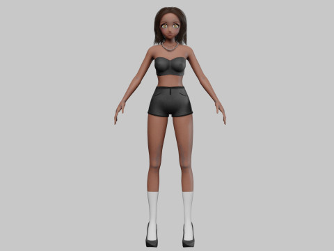Beautiful anime girl V30692 Model 3D