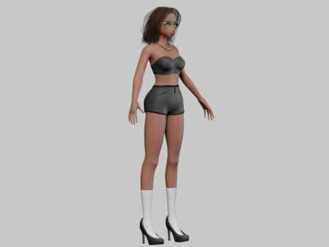 Beautiful anime girl V30692 Model 3D