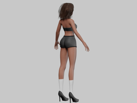 Beautiful anime girl V30692 Model 3D