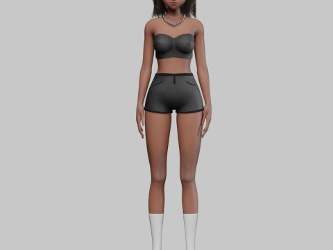 Beautiful anime girl V30692 Model 3D