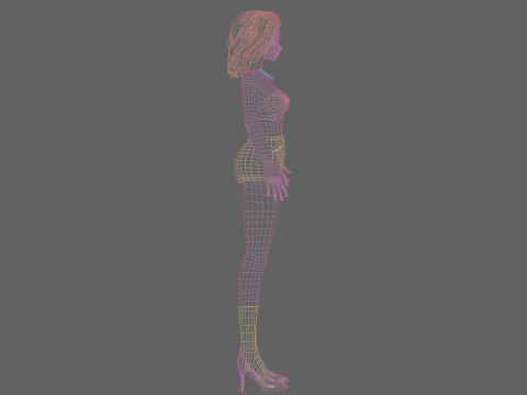 Beautiful anime girl V30692 Model 3D