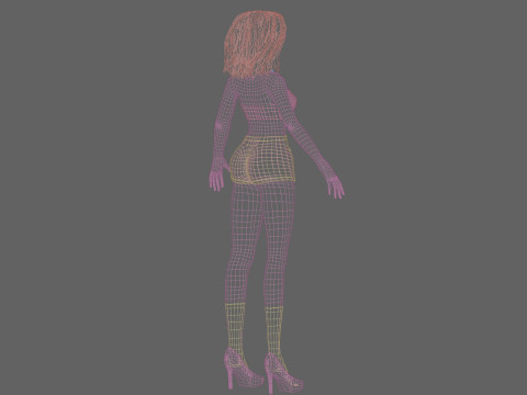 Beautiful anime girl V30692 Model 3D