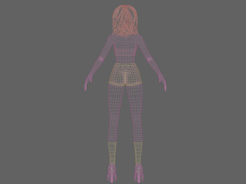 Beautiful anime girl V30692 Model 3D
