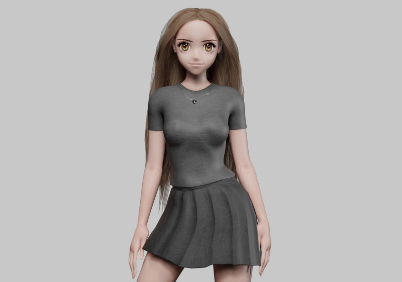 Beautiful Basic girl V31406 3D 模型 .c4d .max .obj .3ds .fbx .stl .blend 