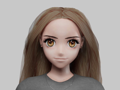 Beautiful Basic girl V31406 3D 模型