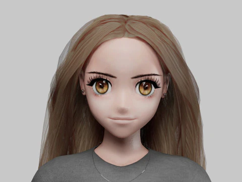 Beautiful Basic girl V31406 3D Model