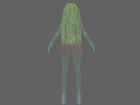 Beautiful Basic girl V31406 3D Model