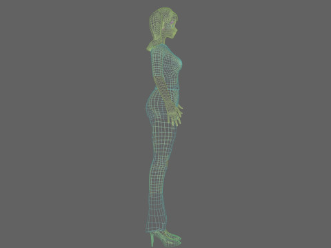 Black cute girl V23106 Modèle 3D