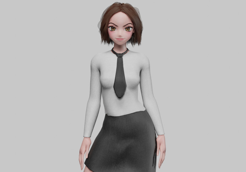 Business Cartoon girl V31909 3Dモデル .c4d .max .obj .3ds .fbx .stl .blend 