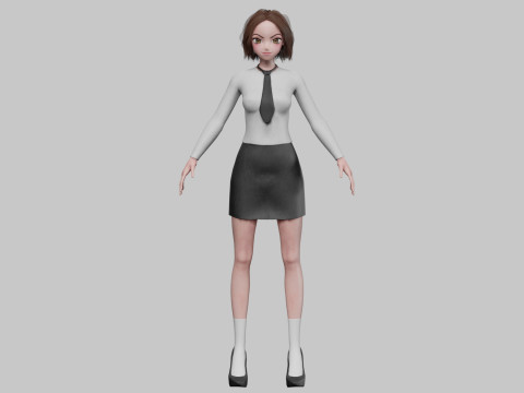 Business Cartoon girl V31909 3Dモデル