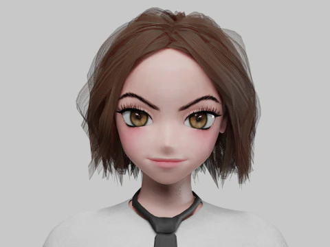 Business Cartoon girl V31909 3D Model